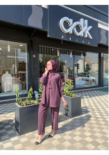 QOOQ STORE İP DETAYLI MÜRDÜM TAKIM